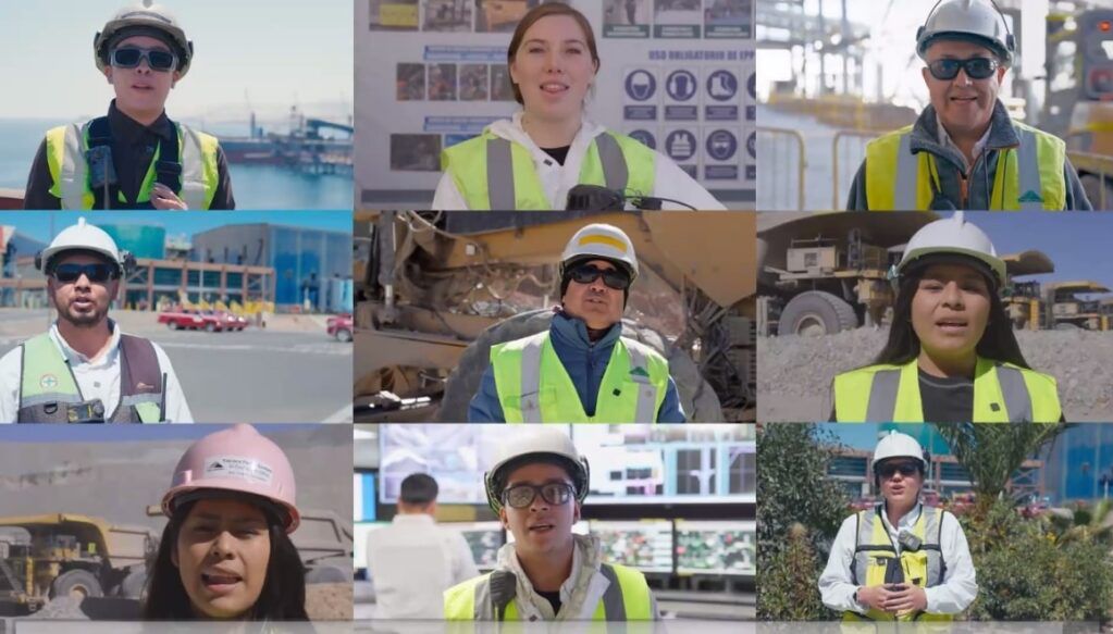 Mosaico de trabajadoras y trabajadores de Collahuasi