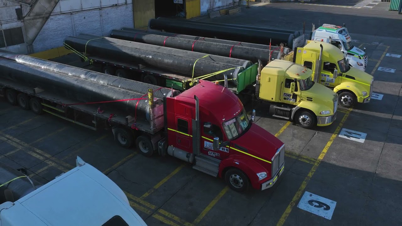 Llegan las primeras tuberías del sistema de transporte de agua del proyecto
